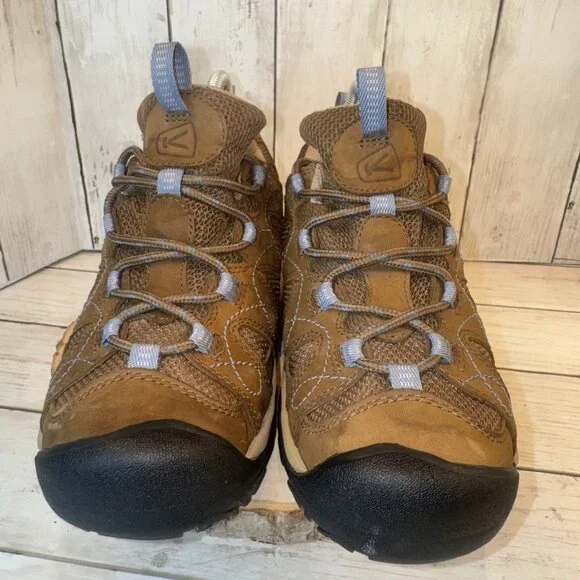 Keen Womens Shasta Hiking Trail Lace Up Shoes Waterproof Brown Blue Size 7.5 - Picture 3 of 10